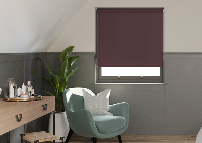 Trinity (Blackout), Plum - Roller Blind - Image 3